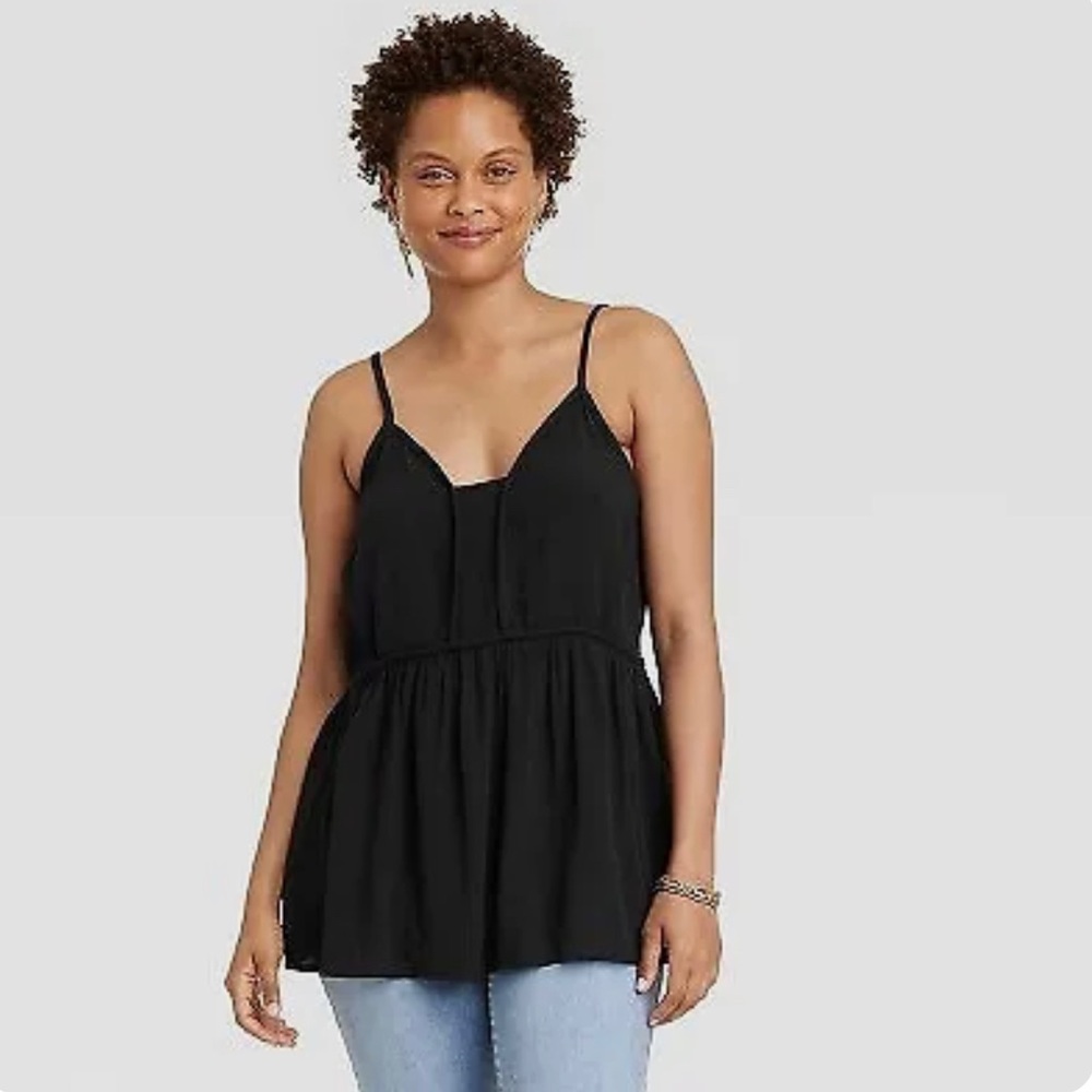 Knox Rose Flowy Black Tank Top